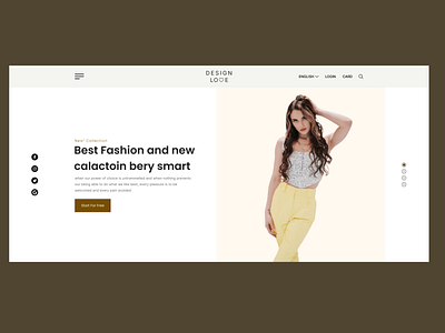 Fashion Hero Design app branding design graphic design illustration landing page ui uiux ux vector