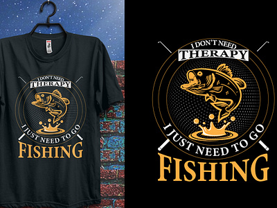 typography  fishing t-shirt design
