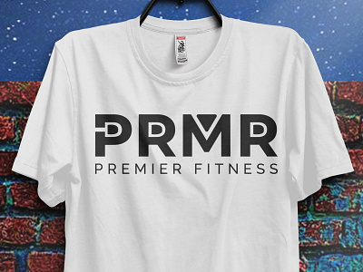 Premier Fitness typography T-shirt design