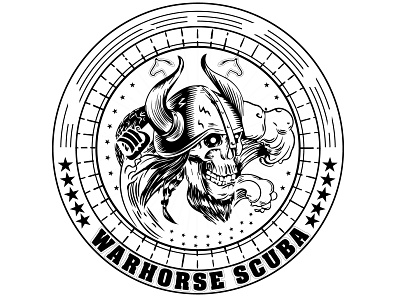 warhorse scuba T-shirt design 
 