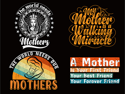 Mothers day typography Bundle T-shirt design creative design fashion graphic design illustration mothers day typography