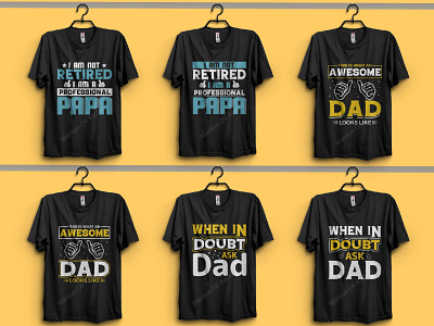 Father Day T-shirt Bundle Designs. illustration