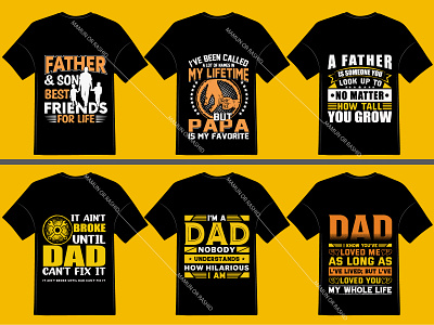 Father's T-shirt Bundle Designs. creative dad daddy design fashion father father day fathers day graphic design illustration t t shirt t shirt design tee typography