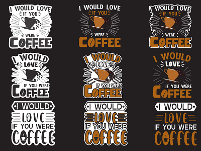 Coffee T-shirt Bundle Designs. print