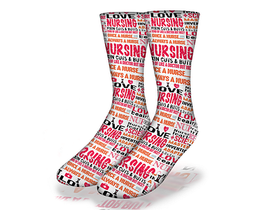 SVG / typography custom socks design