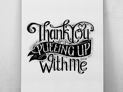 Typography For My Husband on Our 5th Wedding Anniversary anniversary gift hand lettering lettering thank you type typography wedding