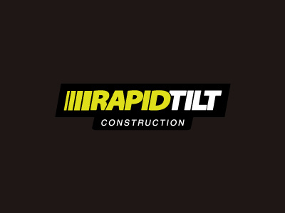 Rapid Tilt Logo branding construction grey logo rapid tilt tilt up white yellow
