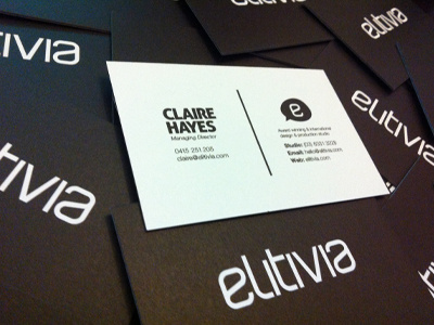 Elitivia Business Cards Claire business cards graphic design print