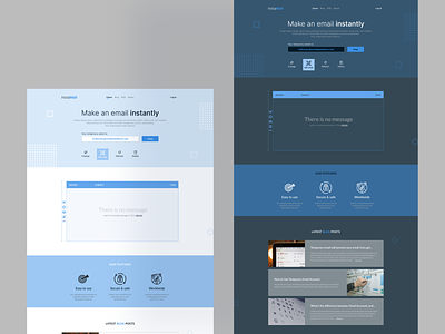 InstaMail - Landing page email fake email instant email landing page temporary email ui website design