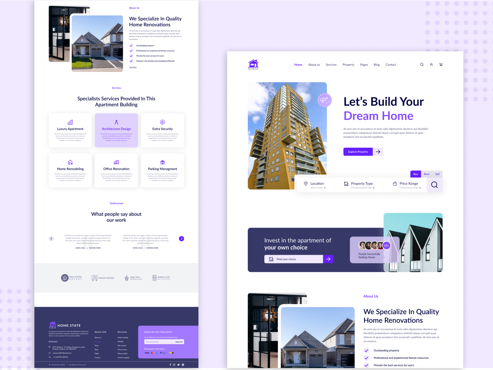 Homestate - Landing Page By Muhammad Zubayer On Dribbble