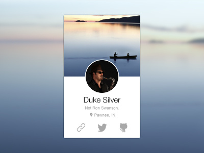 Profile Card dribbble trend duke silver first rebound parks and recreation