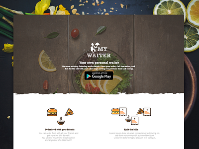 Mywaiter app food mobile ui ux waiter website