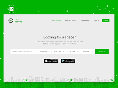 Hast Parking app landing car designs landing parking travel ui ux vehicle webdesign website