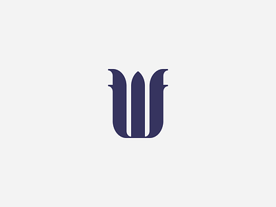 Whitney Fair f interior design logo tulip w