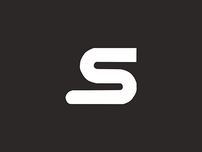 S (White) icon lettering logo