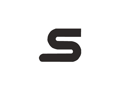 S (White) icon lettering logo