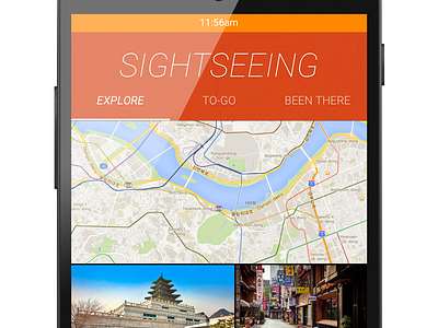 Sightseeing android explore flat material sightseeing travel