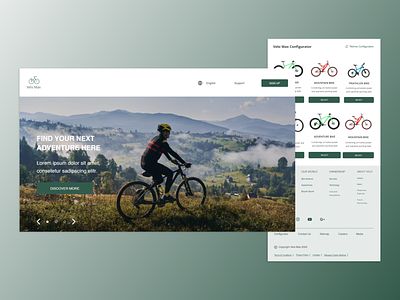 Product (Bicycles) Configurator Web design