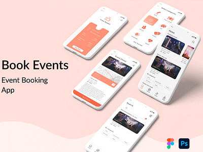 Event Booking app booking app design event graphic design mobile app typography ui