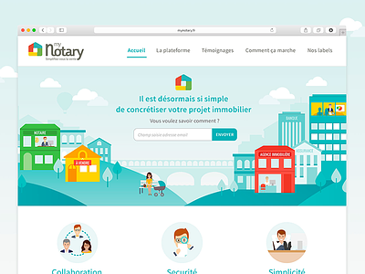 My Notary little big design paris responsive start up user interface web design