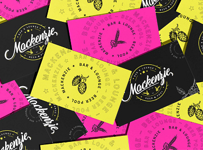 Mackenzie Bar bar beer beerpool brand branding design graphic design illustration logo logofolio