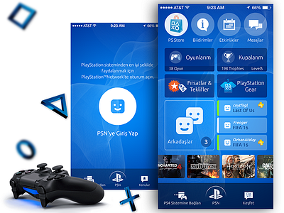 PlayStation App UI - ReDesign app application ios mobile app playstation ps redesign sony ui user interface ux