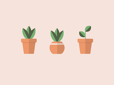 Potted Plants Design app design graphic design illustration illustrator logo phone plants potted plants ui ux