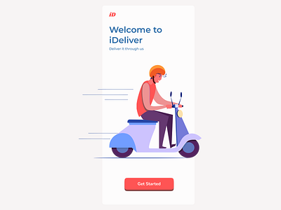 Delivery app splash screen app delivery delivery app delivery ui design getting started illustration inspiration mobile app phone splash screen ui ux vector web