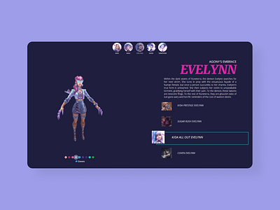 K/DA - Evelynn 3d design evelynn kda league of legends web website