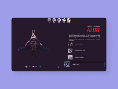K/DA - Ahri 3d ahri design kda league of legends web website