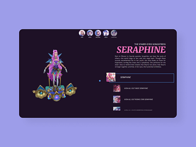 K/DA - Seraphine 3d design kda league of legends seraphine web website