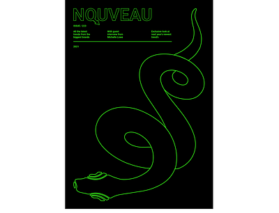 Nouveau Magazine / Cover branding design dribbblers graphic design illustration layout logo modern neon typography ui vector