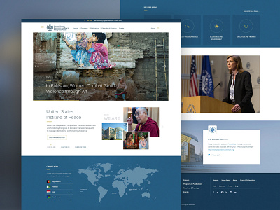 U.S. Institute of Peace homepage ui ux web design website