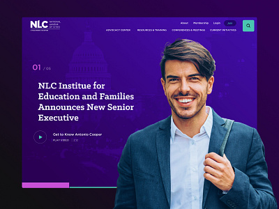 National League of Cities branding design homepage ui web web design website
