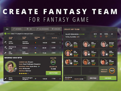 Create fantasy team