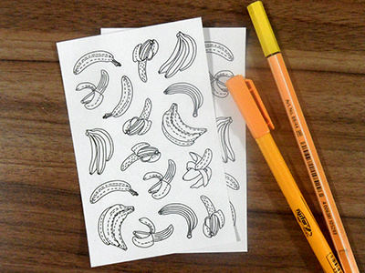 Banana Colouring Stickers