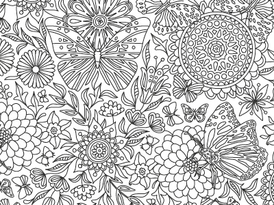 Adult Coloring Books Designs Themes Templates And Downloadable Graphic Elements On Dribbble