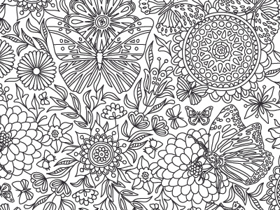 Butterflies colouring pages for Keisercraft