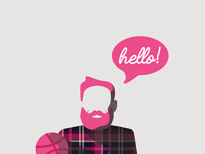 First Shot! beard beardsmen debut dribbble first shot hello illustration thanks urban