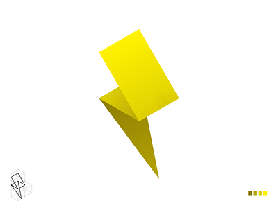 Bolt cube hexagon lightning bolt lines logo logo design