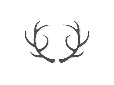 Ferguson Farm Antlers antlers dog dog nose illustration logo logo design negative spacing