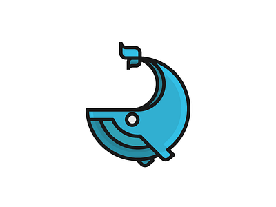 Whale animal circle logo logodesign whale