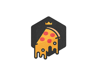 Pizza cheese illustration logo design pizza