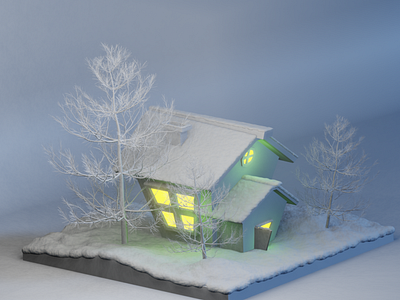 Winter house 3d
