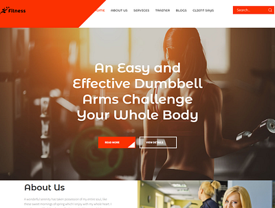 Fitness website design branding ui ux websites