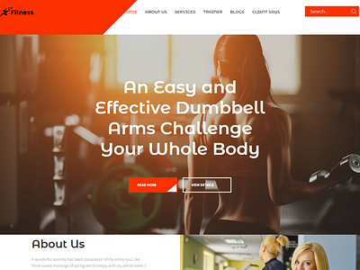 Fitness website design