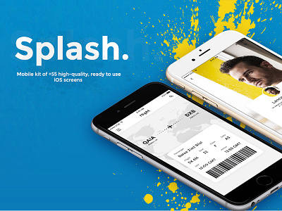 Splash. UI Kit commerce ios iphone kit login news profile psd signin signup ui ui kit