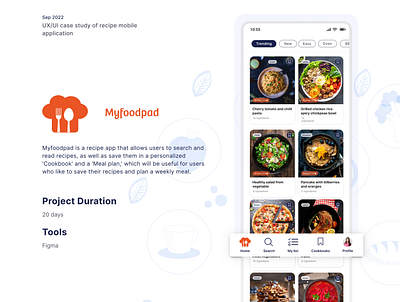 Myfoodpad- Mobile application design ui ui design ui ux