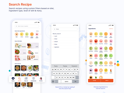 Search recipe feature of Myfoodpad recipe app