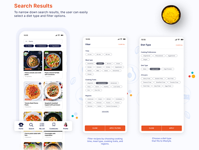 Search results of Myfoodpad recipe app app design design figma illustration mockups ui ui design ui ux visual designs